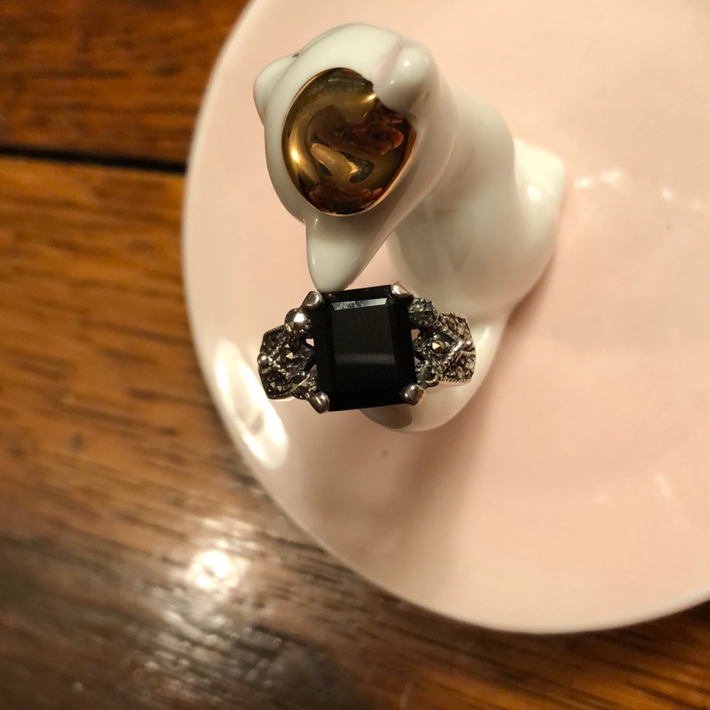 Black obsidian Ring